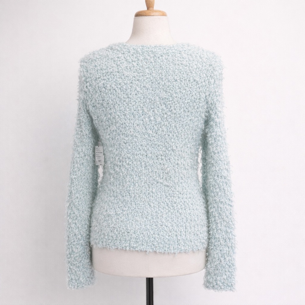 Free People Mint Green Chunky Textured Popcorn Knit Sweater Small NWT - Picture 9 of 17